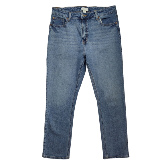 H&M Slim High Waist Ankle Jeans Women’s Size 14 Light-medium Wash Blue - Picture 7 of 7